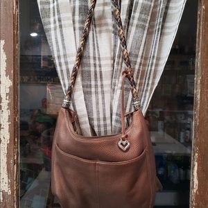 Brighton Bronze Leather Barbados Hobo Bag